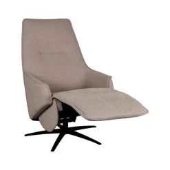 Label51 Fauteuils|Odense Fauteuil Taupe Micro Suede Elektrisch