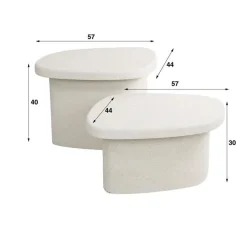 Kalfort Salontafels|Odyssey Salontafel set van 2 57cm