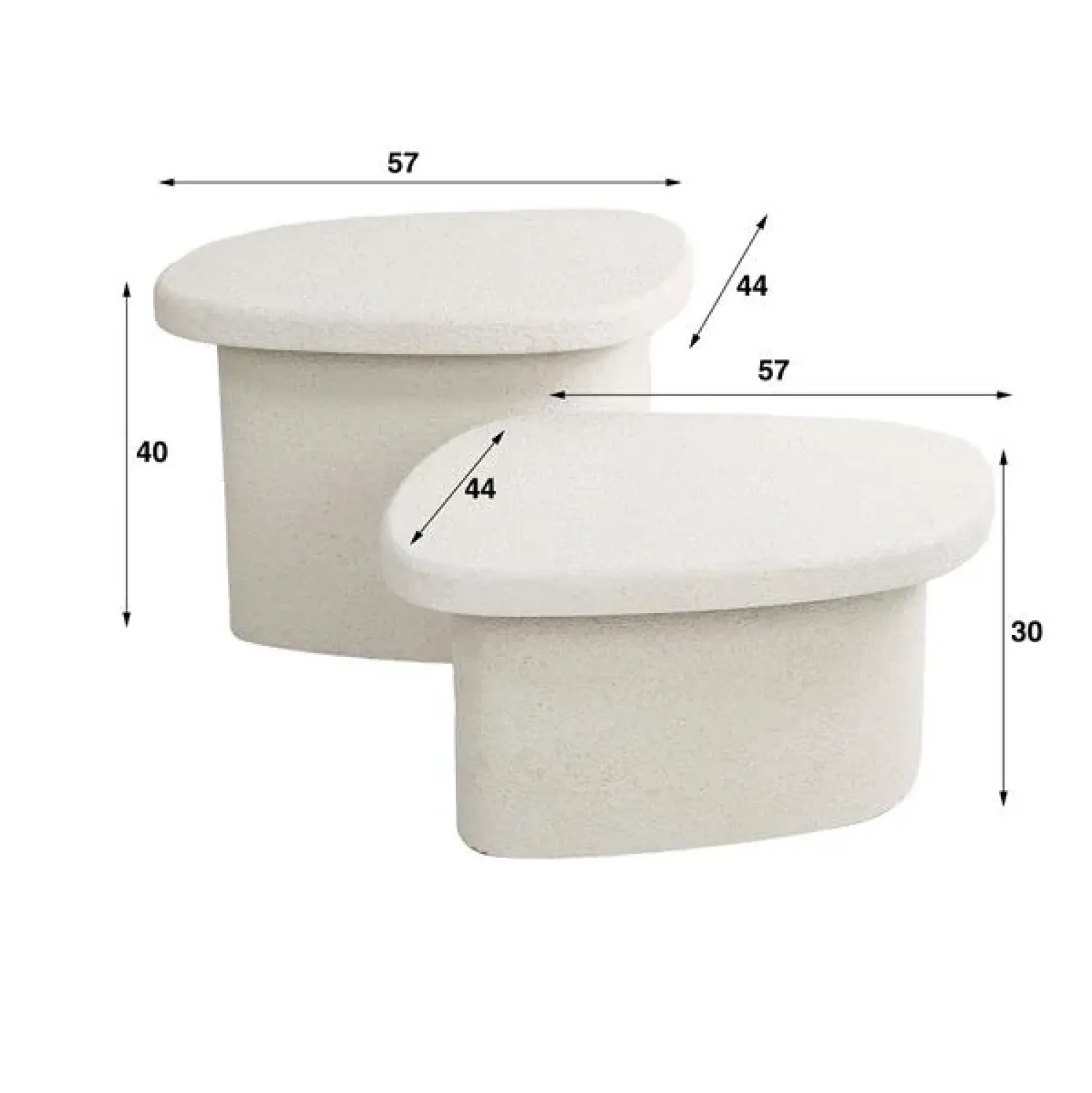 Kalfort Salontafels|Odyssey Salontafel set van 2 57cm