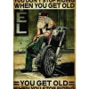 Cavetown Metalen Borden|Old biker Don’t stop riding - metalen bord