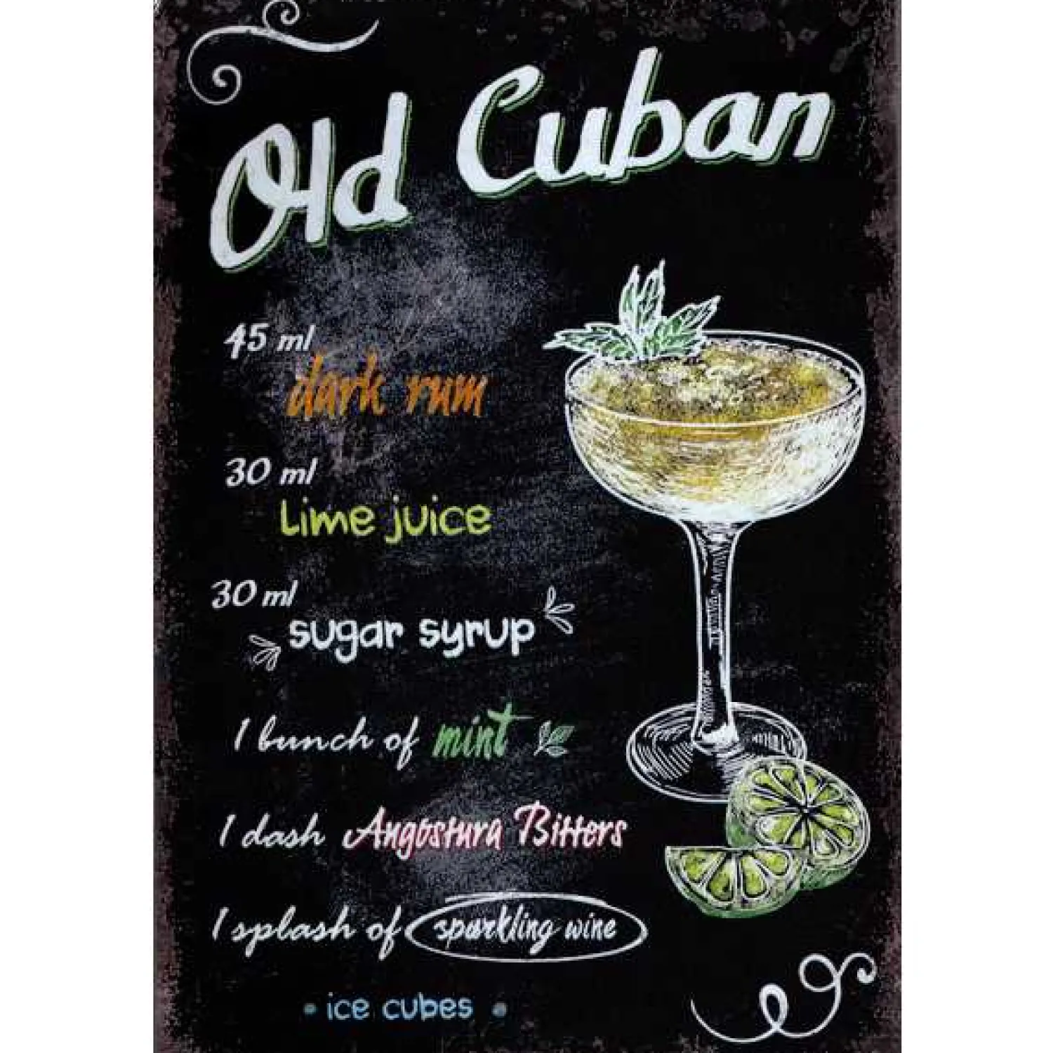Cavetown Metalen Borden|Old Cuban - metalen bord