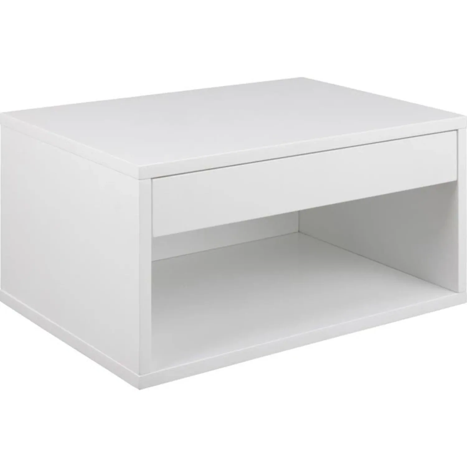 Nordhavn Nachtkastjes|Industriele Kasten|Olira zwevend Nachtkastje Wit 50cm