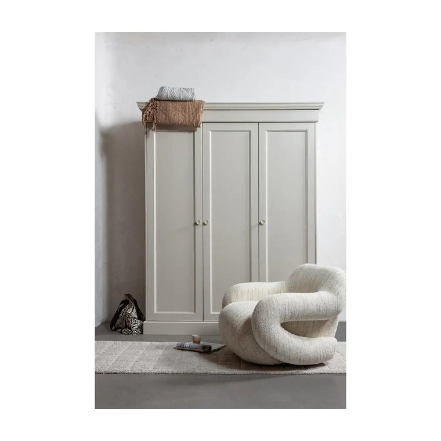 WOOOD Industriele Kasten|Kledingkasten|Olivia Kledingkast Dennenhout Dust 171cm