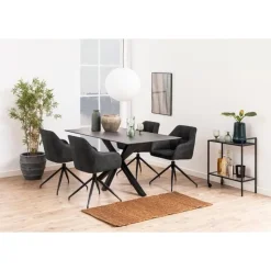 Nordhavn Eetkamerstoelen|Onyx Eetkamerstoel Antraciet