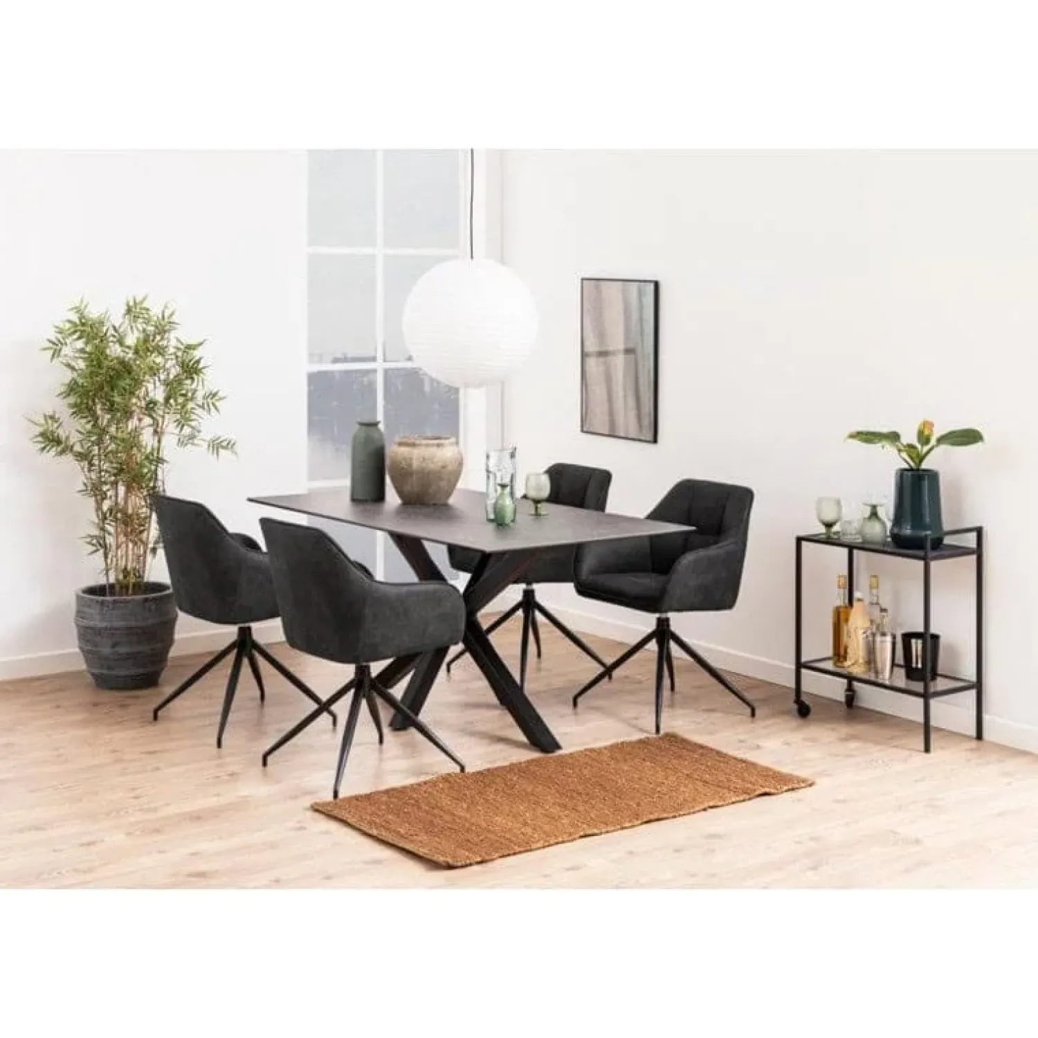 Nordhavn Eetkamerstoelen|Onyx Eetkamerstoel Antraciet