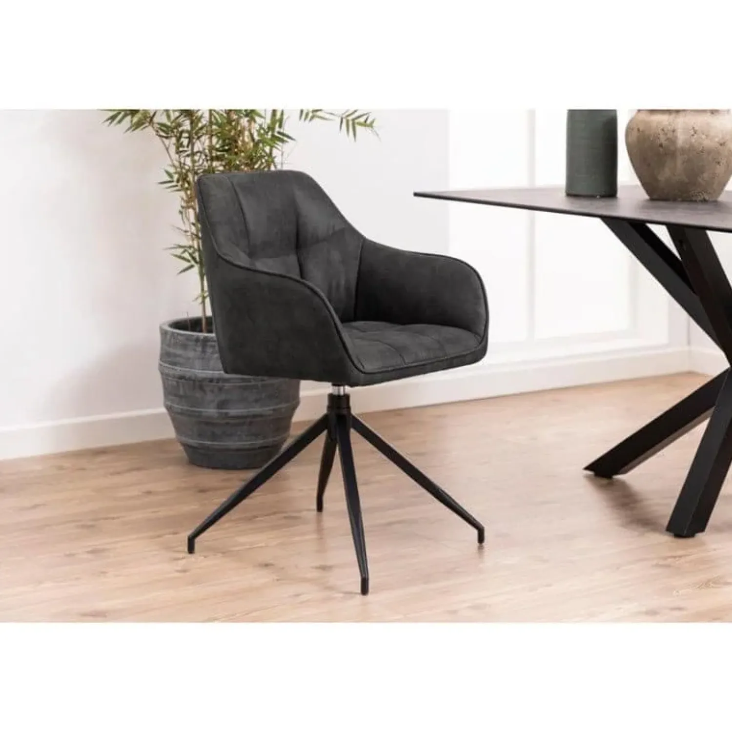 Nordhavn Eetkamerstoelen|Onyx Eetkamerstoel Antraciet