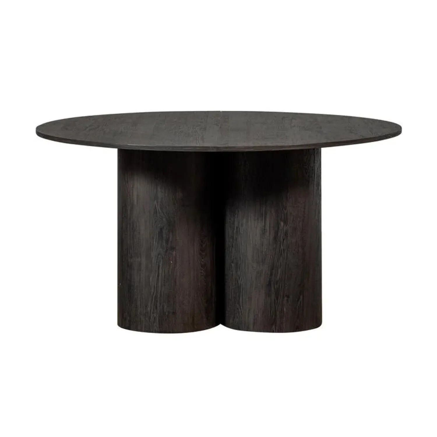 WOOOD Eettafels|Oona Eettafel Rond Met 3-Poot MDF Donkerbruin 140cm
