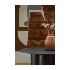 WOOOD Eettafels|Oona Eettafel Rond Met 3-Poot MDF Donkerbruin 140cm
