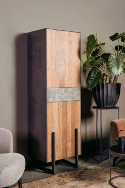 Tower living Wandkasten|Industriele Kasten|Ora Wandkast Teakhout 57 cm