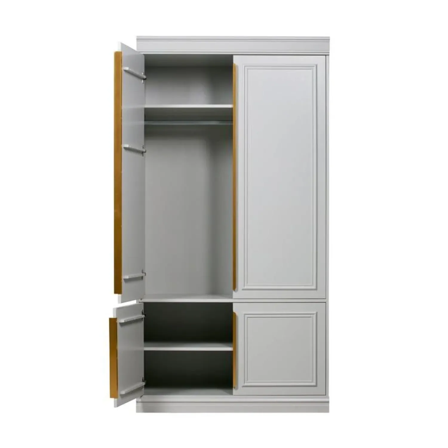 WOOOD Industriele Kasten|Kledingkasten|Organize Kledingkast Dennenhout Mist 62cm