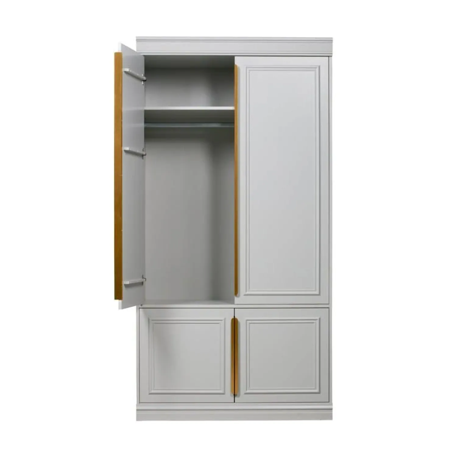WOOOD Industriele Kasten|Kledingkasten|Organize Kledingkast Dennenhout Mist 62cm