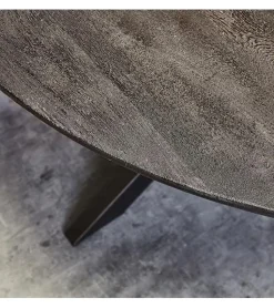Furndea Eettafels|Orianna eettafel industrieel rond mangohout zwart