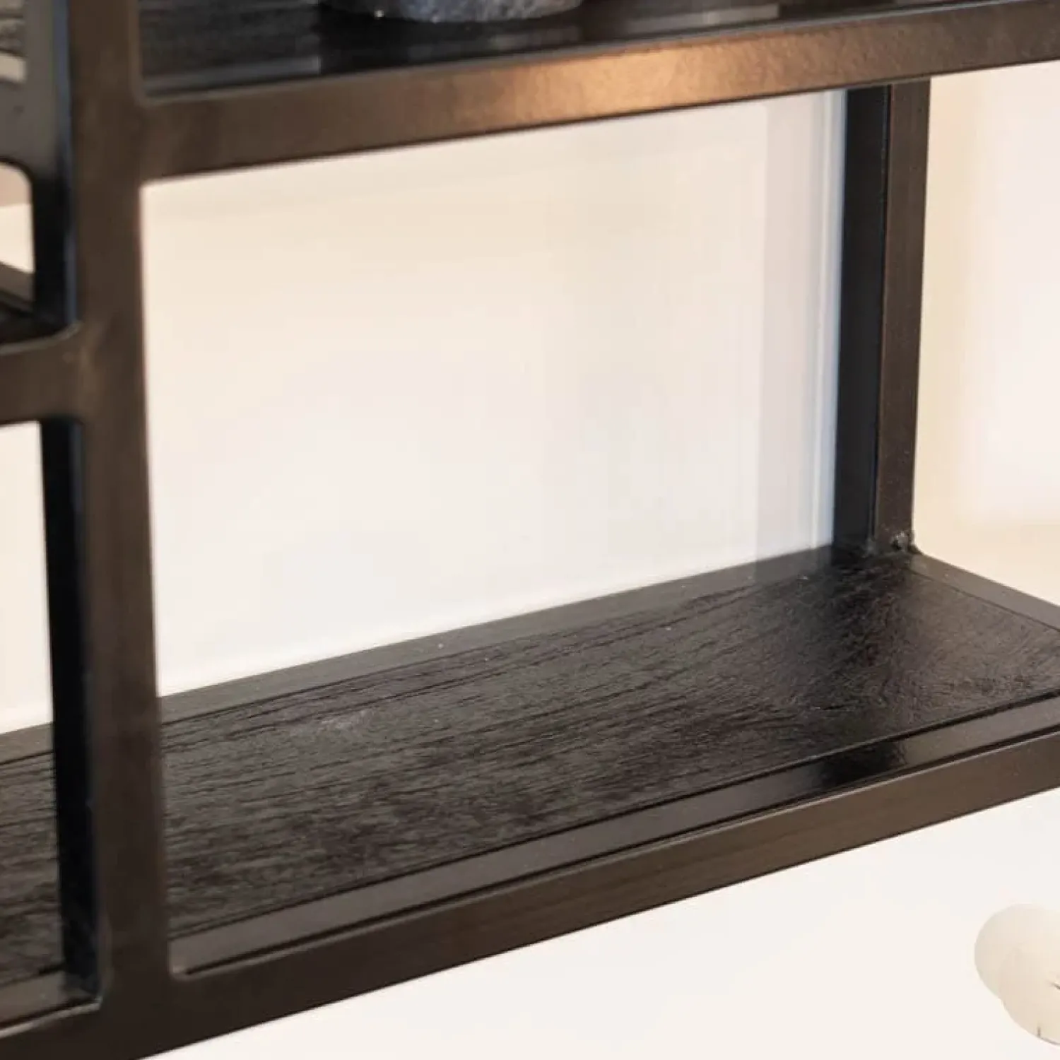 Furndea Wandrekken|Wandrekken|Orianna wandrek industrieel mangohout vierkant zwart 70cm