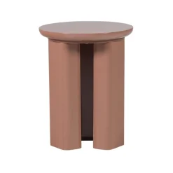WOOOD Bijzettafels|Orivo Bijzettafel rond Oudroze 40cm