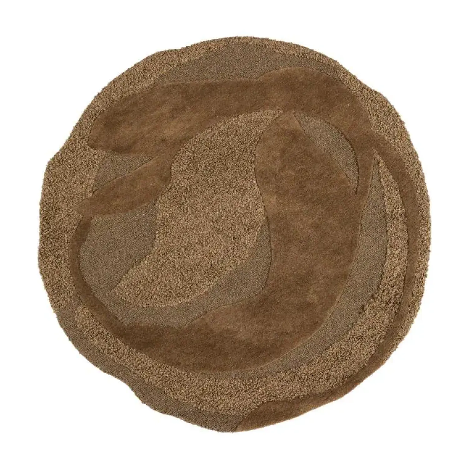 WOOOD Vloerkleden|Orvi Vloerkleed rond Bruin 160cm