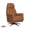 Label51 Fauteuils|Oslo Fauteuil Cognac Microleder Elektrisch