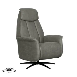 Label51 Fauteuils|Oslo Fauteuil Taupe Microleder Elektrisch