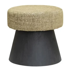 Tower living Krukjes|Hockers|Ossana hocker - fabric Memphis 18 - round 50x50x50Black base