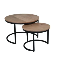Furndea Salontafels|Otis Salontafel set van 2 Naturel Eiken