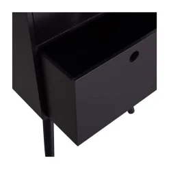 WOOOD Nachtkastjes|Industriele Kasten|Ozzy Nachtkastje Hoog Hout Zwart 36cm
