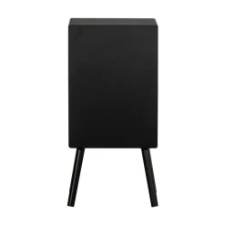 WOOOD Nachtkastjes|Industriele Kasten|Ozzy Nachtkastje Hoog Hout Zwart 36cm