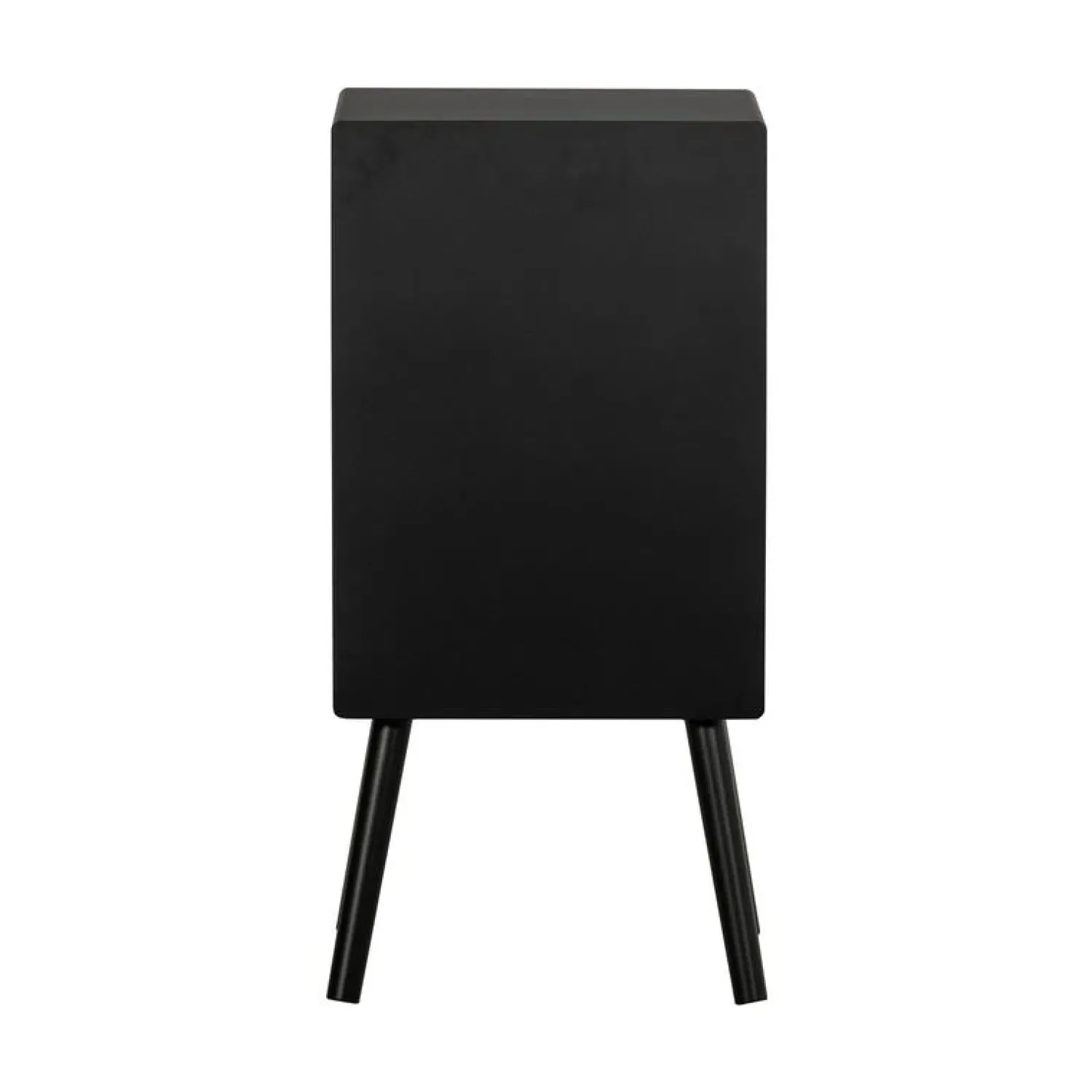 WOOOD Nachtkastjes|Industriele Kasten|Ozzy Nachtkastje Hoog Hout Zwart 36cm