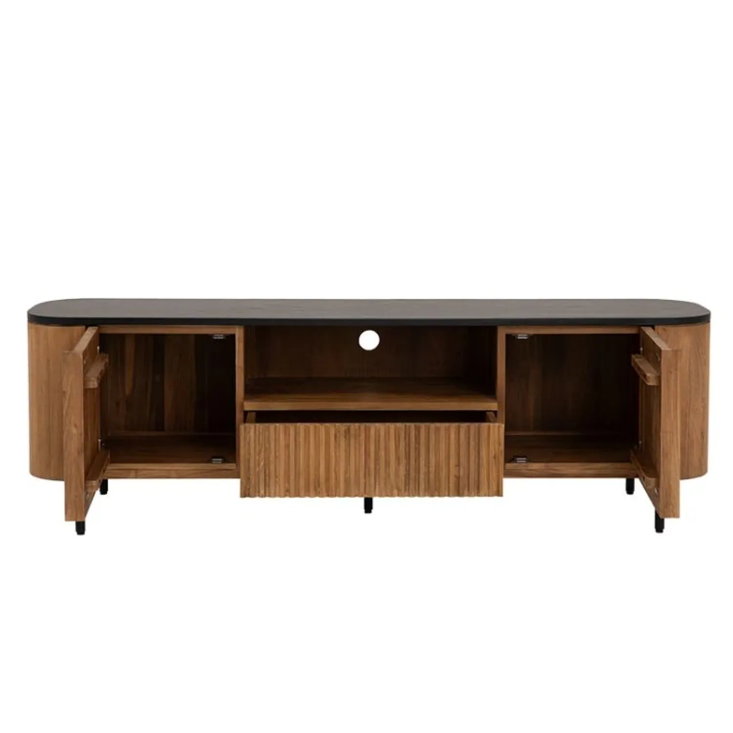 Tower living Industriele Kasten|Tv Meubels|Palazzo Tv meubel Teakhout 180cm