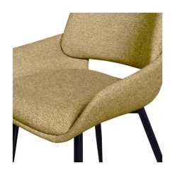 WOOOD Eetkamerstoelen|Parade Eetkamerstoel Melange Stof Mosterd