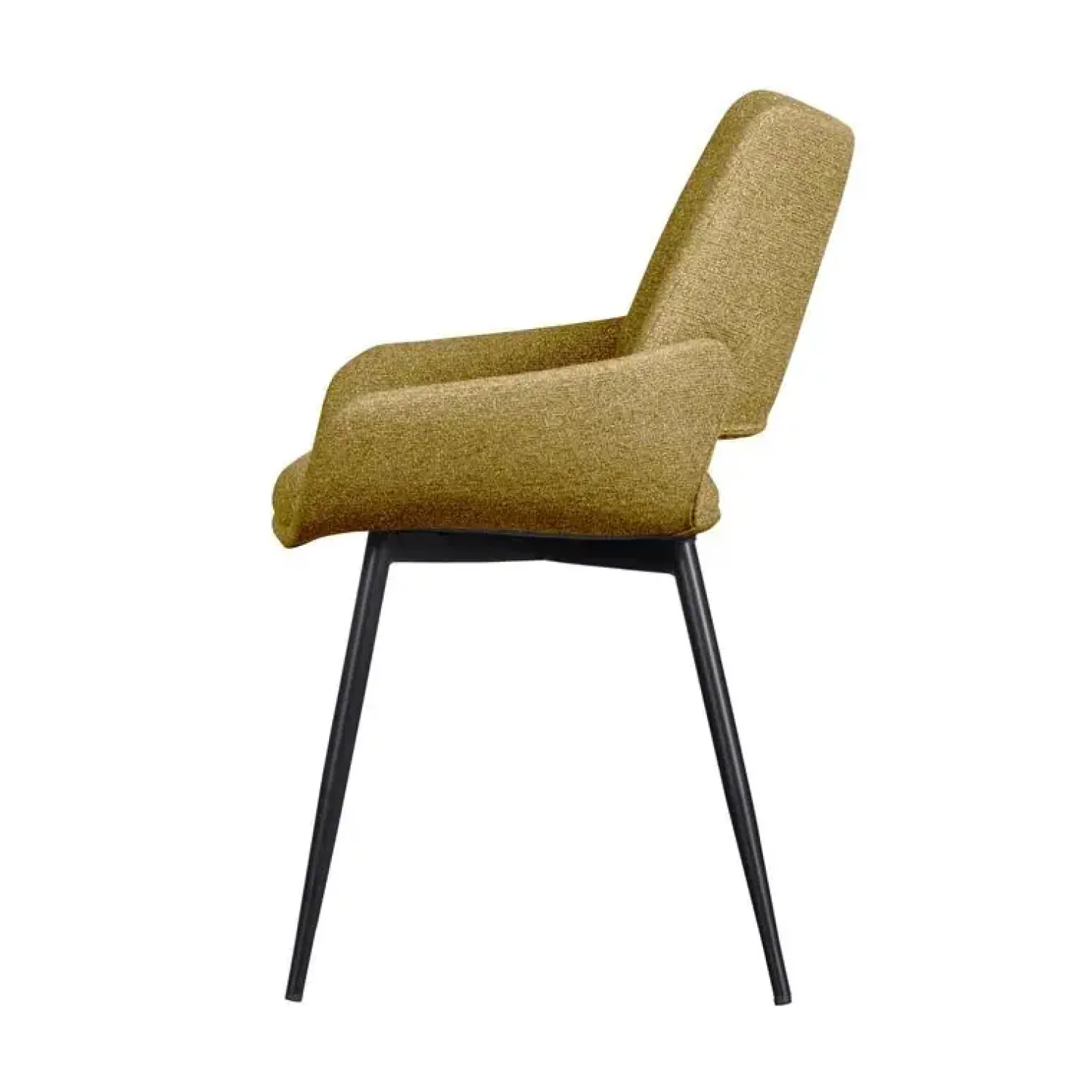 WOOOD Eetkamerstoelen|Parade Eetkamerstoel Melange Stof Mosterd