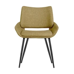 WOOOD Eetkamerstoelen|Parade Eetkamerstoel Melange Stof Mosterd
