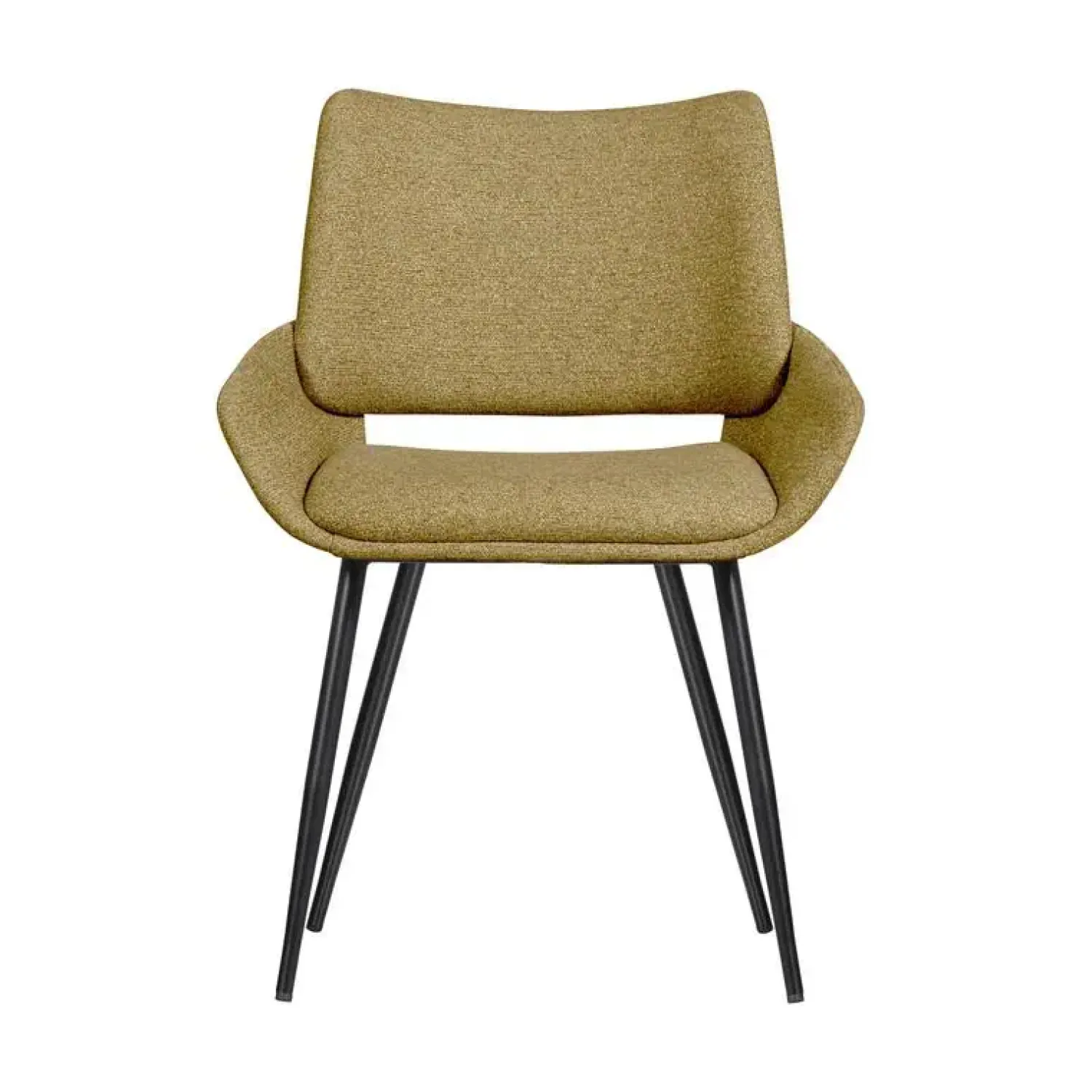 WOOOD Eetkamerstoelen|Parade Eetkamerstoel Melange Stof Mosterd