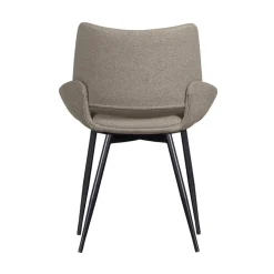WOOOD Eetkamerstoelen|Parade Eetkamerstoel Melange Stof Zand