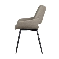 WOOOD Eetkamerstoelen|Parade Eetkamerstoel Melange Stof Zand