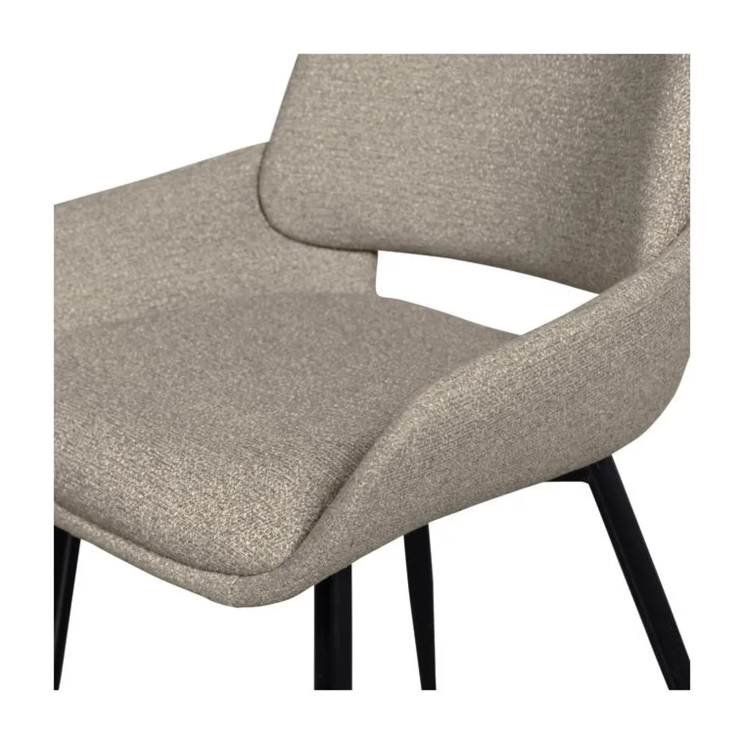 WOOOD Eetkamerstoelen|Parade Eetkamerstoel Melange Stof Zand