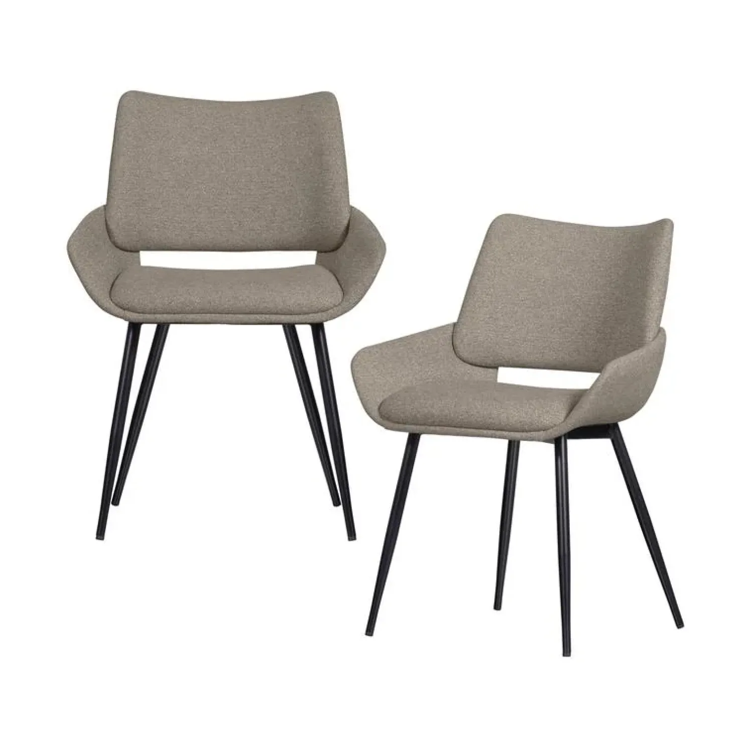 WOOOD Eetkamerstoelen|Parade Eetkamerstoel Melange Stof Zand