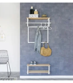 Redin Design Schoenenrekken|Parker industrieel schoenenrek wit