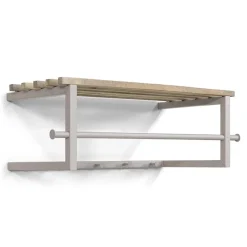 Redin Design Kapstokken|Parker Wandkapstok Taupe Eikenhout 76cm