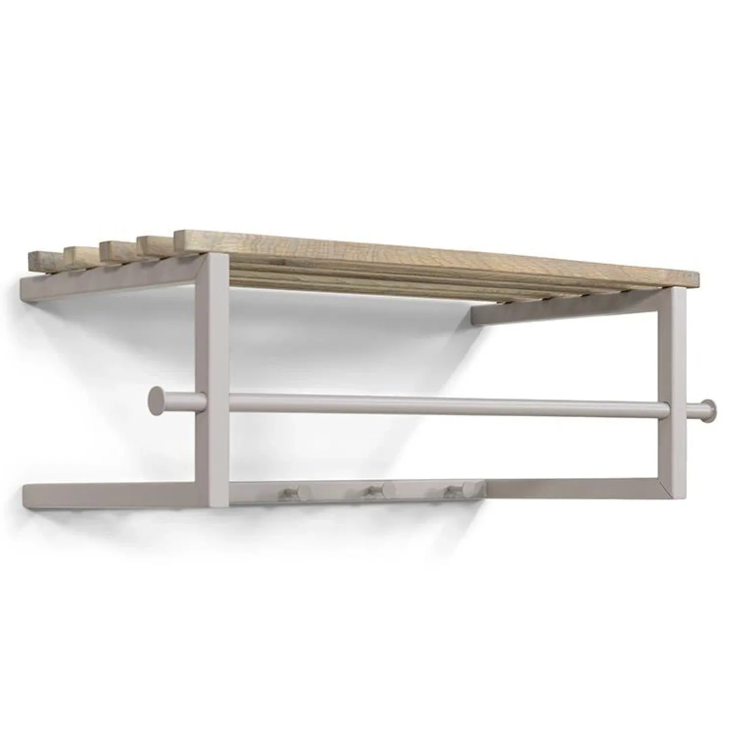 Redin Design Kapstokken|Parker Wandkapstok Taupe Eikenhout 76cm