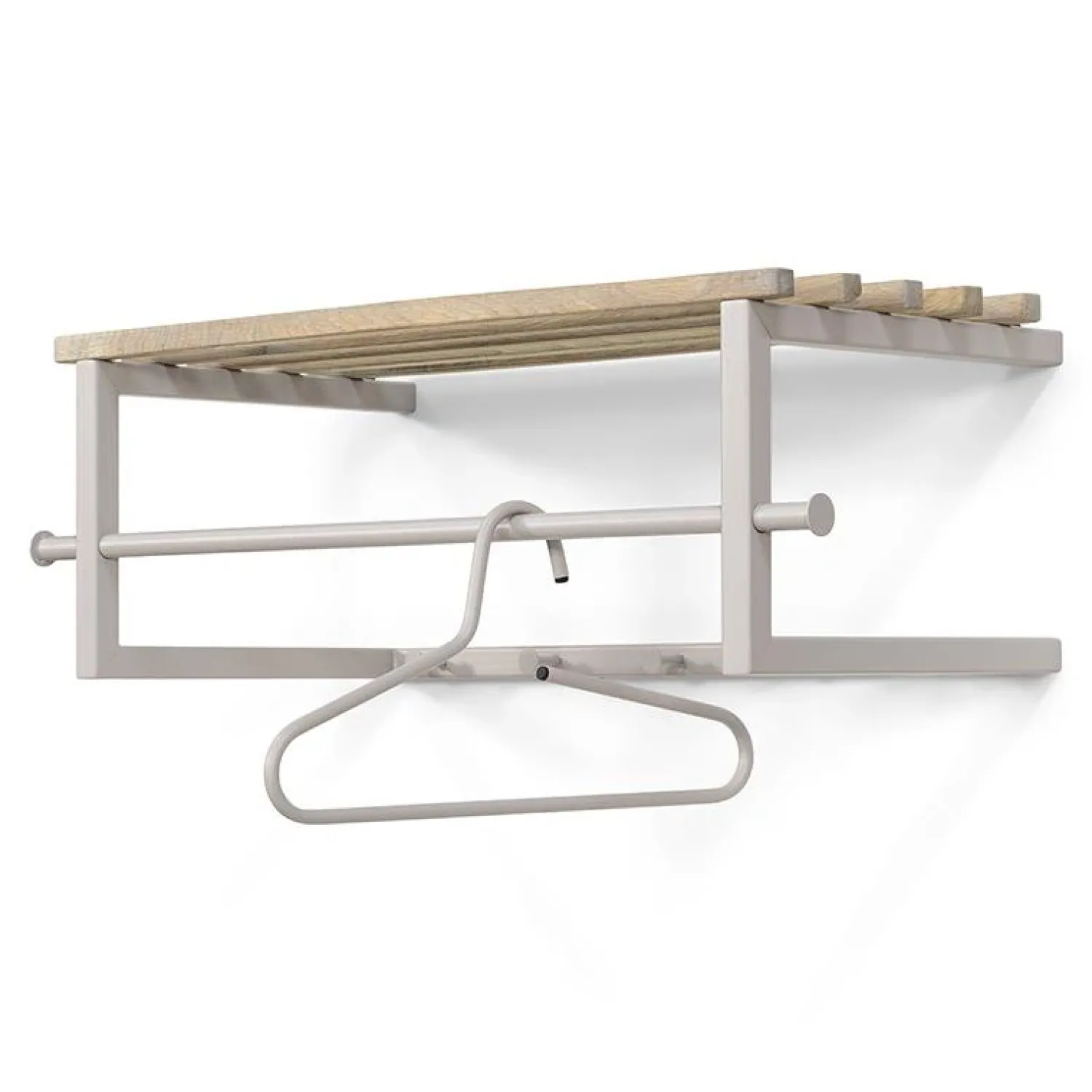Redin Design Kapstokken|Parker Wandkapstok Taupe Eikenhout 76cm