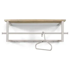 Redin Design Kapstokken|Parker Wandkapstok Taupe Eikenhout 76cm