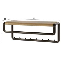 Kalfort Kapstokken|Patrick Kapstok met hoedenplank 8 haken 80cm