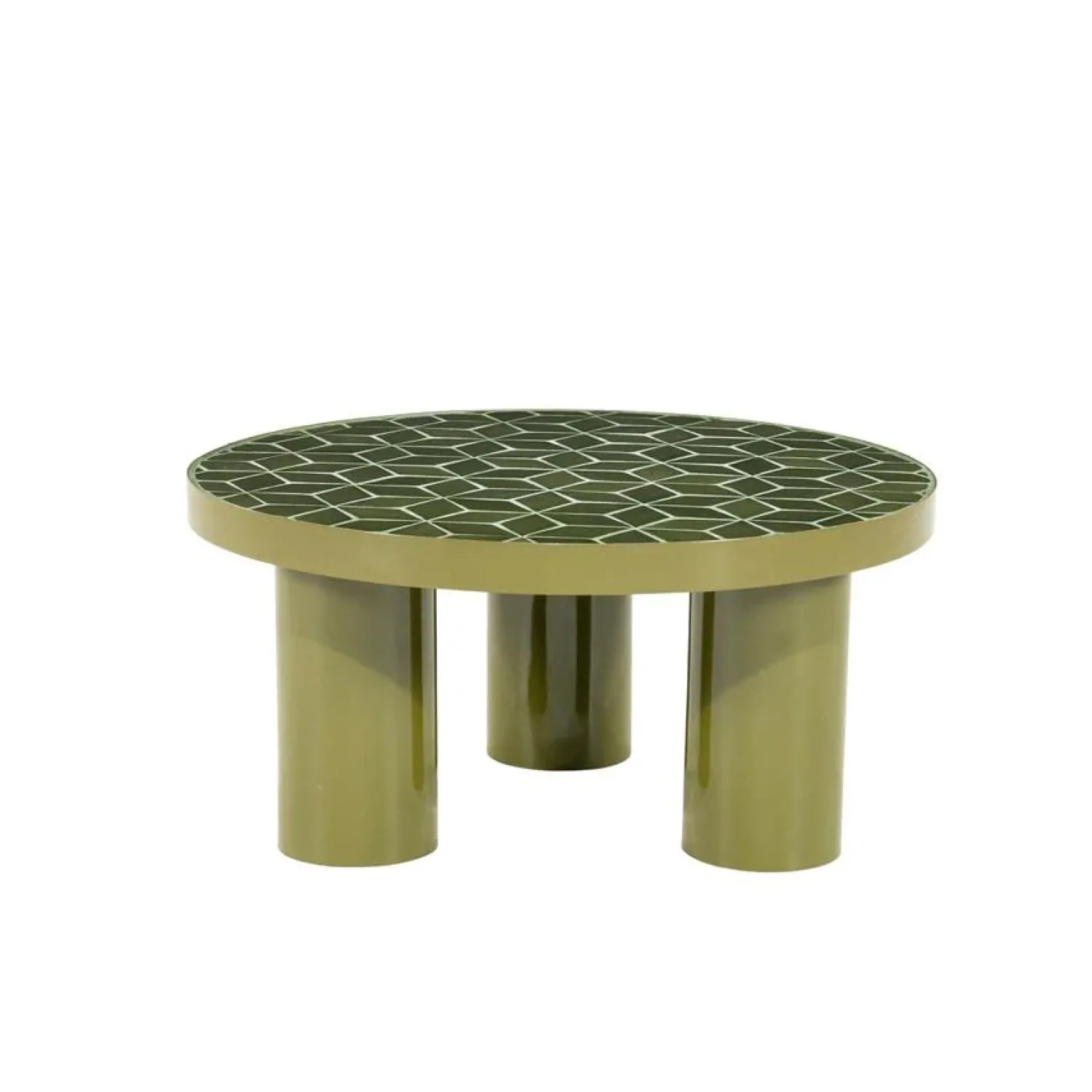 By Boo Salontafels|Patterna Salontafel rond keramiek Groen 71cm