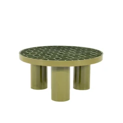 By Boo Salontafels|Patterna Salontafel rond keramiek Groen 71cm