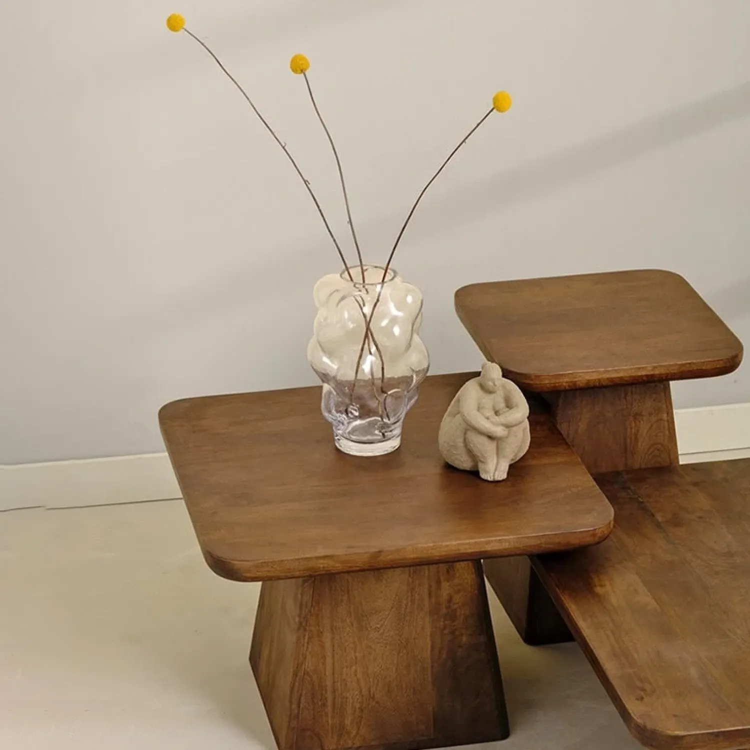 Mysons Salontafels|Pauli Salontafel 80cm Mangohout Walnoot