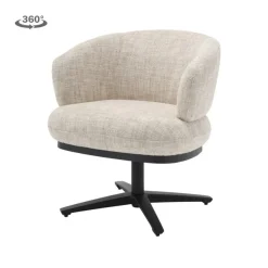 Tower living Eetkamerstoelen|Perca Eetkamerfauteuil Gebroken wit