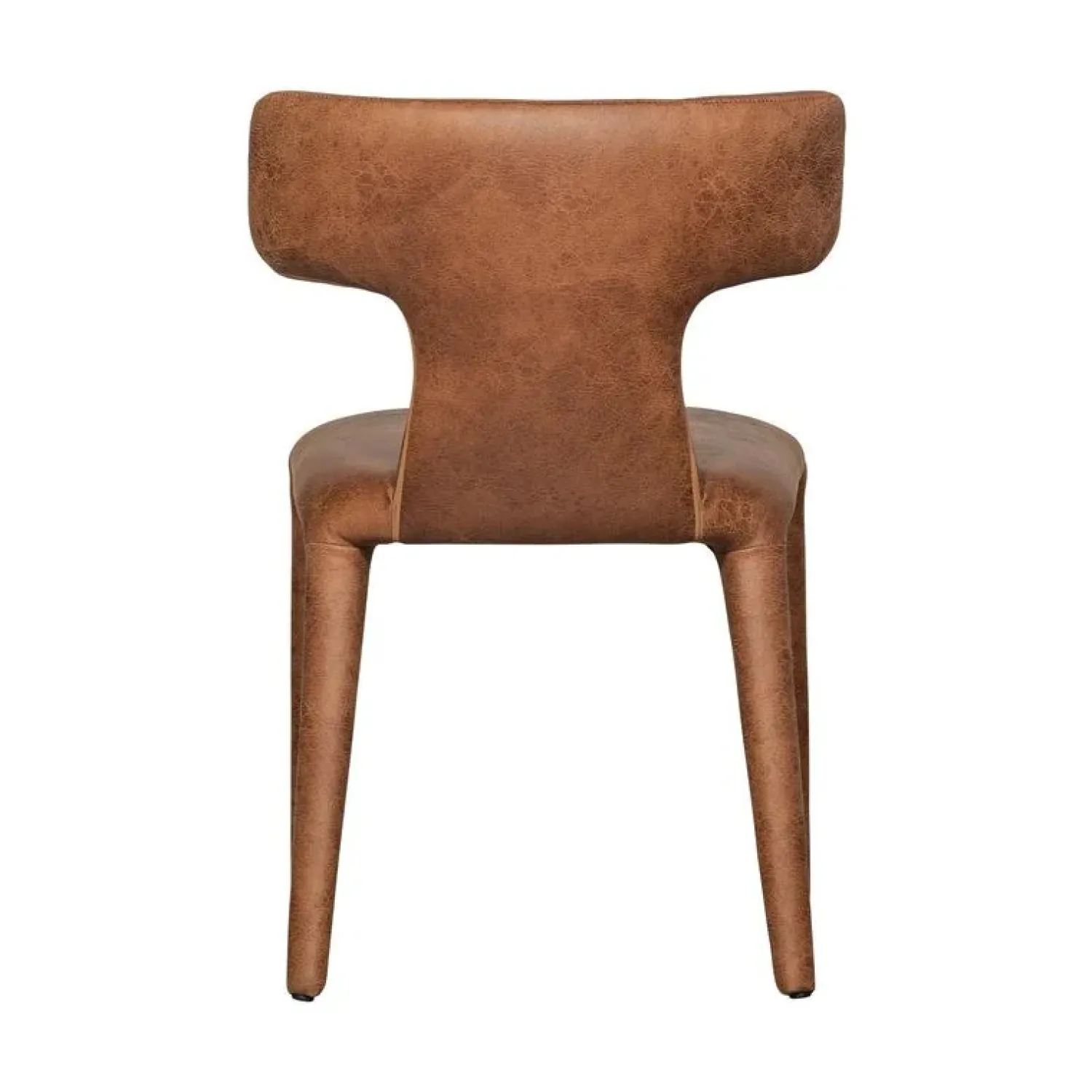 WOOOD Eetkamerstoelen|Permit Eetkamerstoel Leerlook Cognac