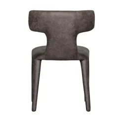 WOOOD Eetkamerstoelen|Permit Eetkamerstoel Leerlook Zwart/Grijs