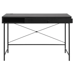 LykkeHome Bureautafels|Pernille bureautafel zwart 120cm