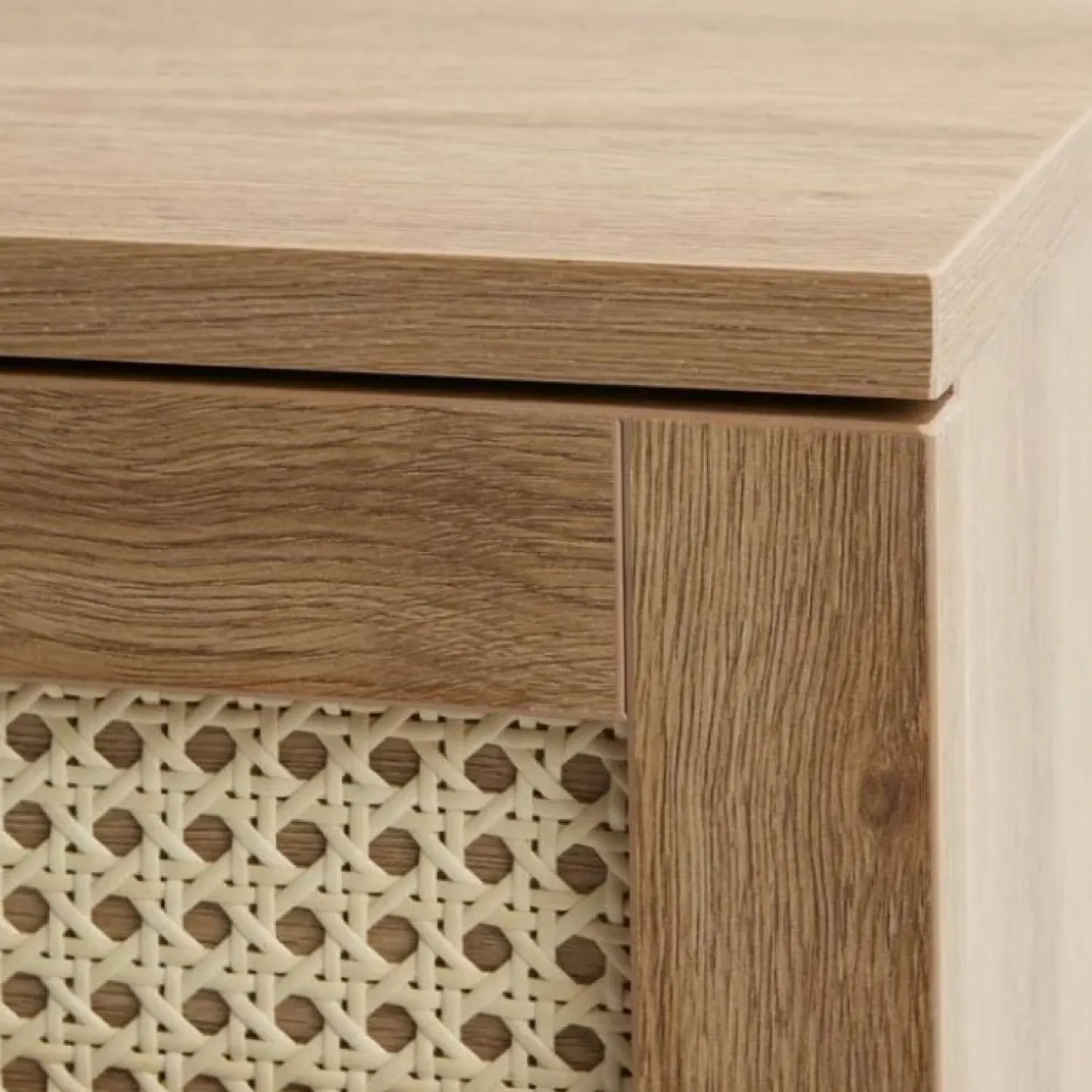 LykkeHome Ladenkasten|Industriele Kasten|Pernille Ladekast Naturel rotan 80cm