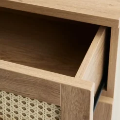 LykkeHome Ladenkasten|Industriele Kasten|Pernille Ladekast Naturel rotan 80cm